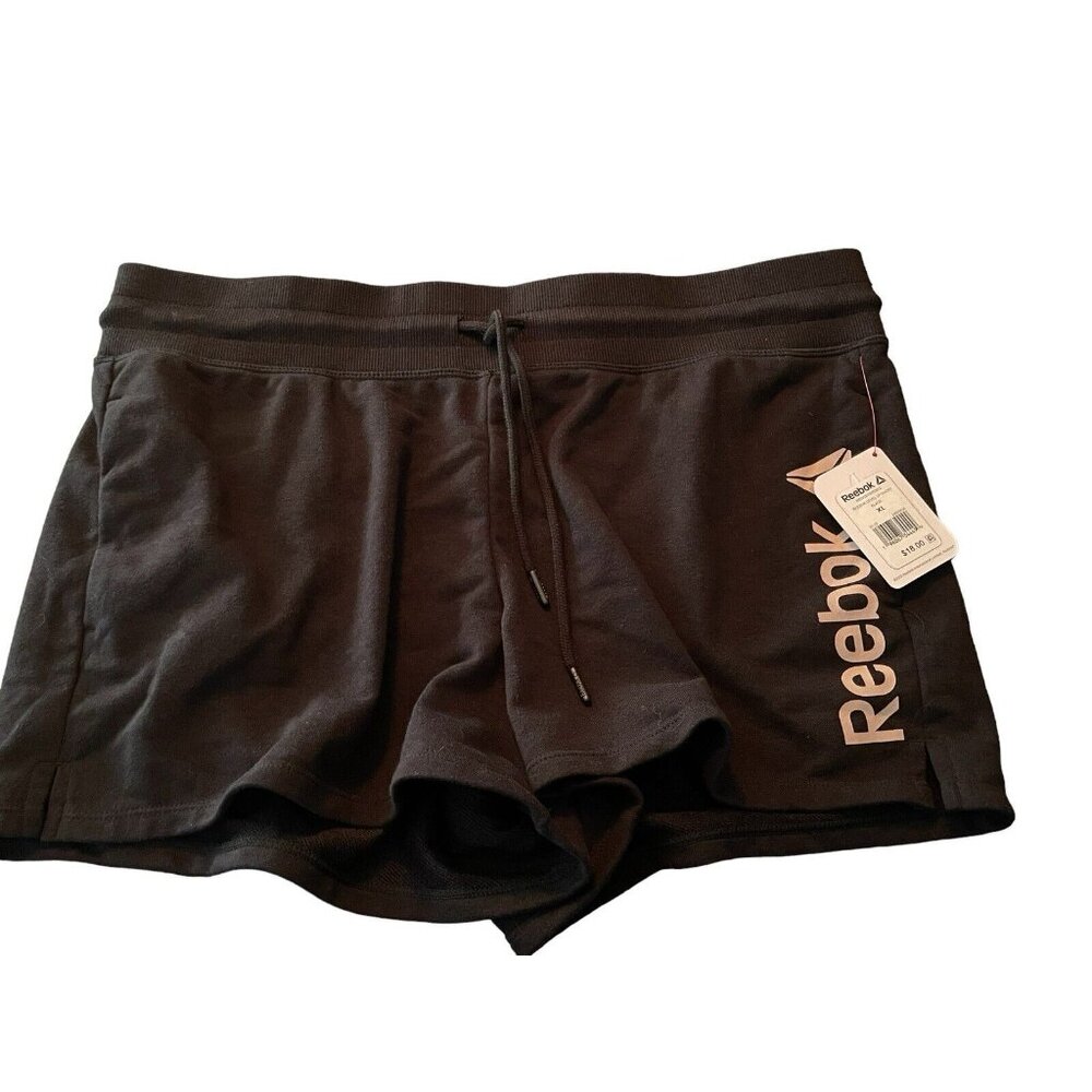 Women’s Reebok‎ Level Up Shorts Black Relaxed Short SZ XL Drawstring - NWT - Picture 11 of 11